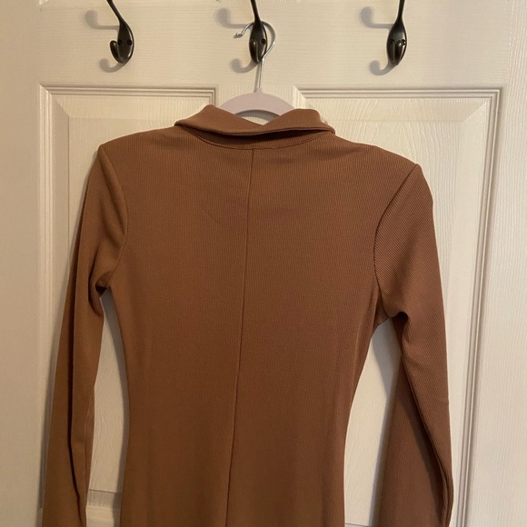 Ashley Rib Jumpsuit- Mocha - Picture 4 of 4